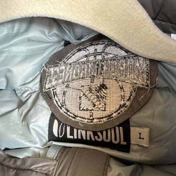 March Madness Edition Linksoul Down Vest In Gray Men's Large EUC - Picture 5 of 15